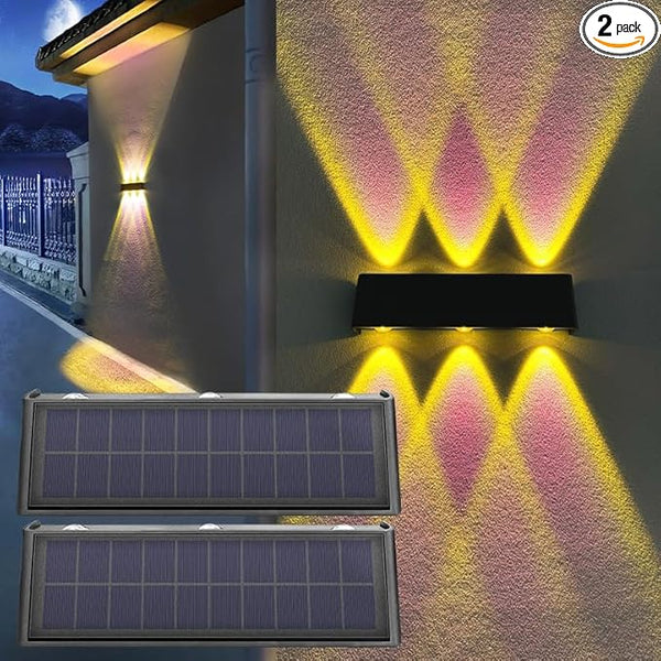 Solar Lights Outdoor Waterproof Dusk to Dawn Aluminum Sconce Sunset Up and Down for Wall, Yard, Garden, Fence | Lumora