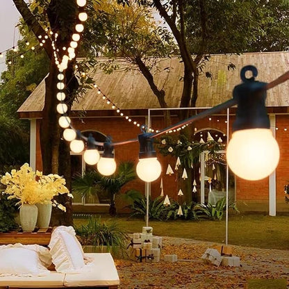 Atmosphere Solar Powered Outdoor String Lights,56 ft Commercial Grade Shatterproof Patio Lights, 50 Edison Bulbs, Waterproof LED String Lights for Outside,Hanging Lights for Patio,Garden,Tent,Porch