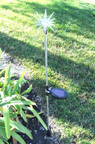 (8 Pack) Solar Color Changing Outdoor Garden Pathway Stake LED Starburst Light | Lumora