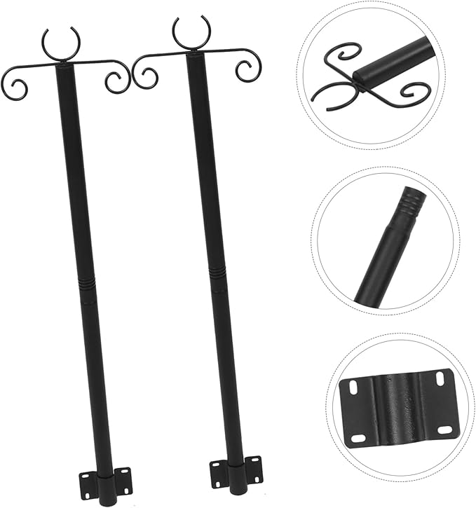 Totority 2sets Outdoor Hanging Light Support Rods Heavy Duty Poles for String Lights and Bird Feeders Easy | Lumora