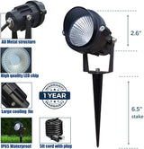 TOVEENEN Color LED Outdoor Landscape Spotlight - 120V 12W Waterproof Spot Lights for Christmas Halloween Yard | Lumora
