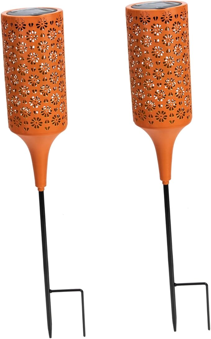 Solar Garden Light Outdoor Creative Iron Chrysanthemum Solar Pathway Light for Yard Decor Waterproof Landscape Lighting for Patios and Pathways