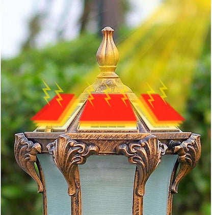 Solar Led Garden Lights Outdoor Die-Cast Aluminum Pathway Lighting Glass Ground Lamps Christmas Decorations Light for Yard, Lawn Walkway Deck Driveway Waterproof Solar Powered Lights,Bronze