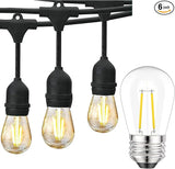 Svater 96 FT Outdoor String Lights 2W +30 Pack 2W S14 Replacement Bulb | Lumora