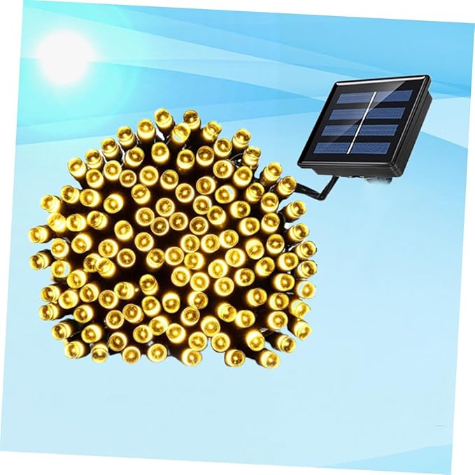 Solar Powered LED String Lights Warm White Beads Decorative Outdoor Garden Patio Lawn Fairy Lighting for Wedding | Lumora