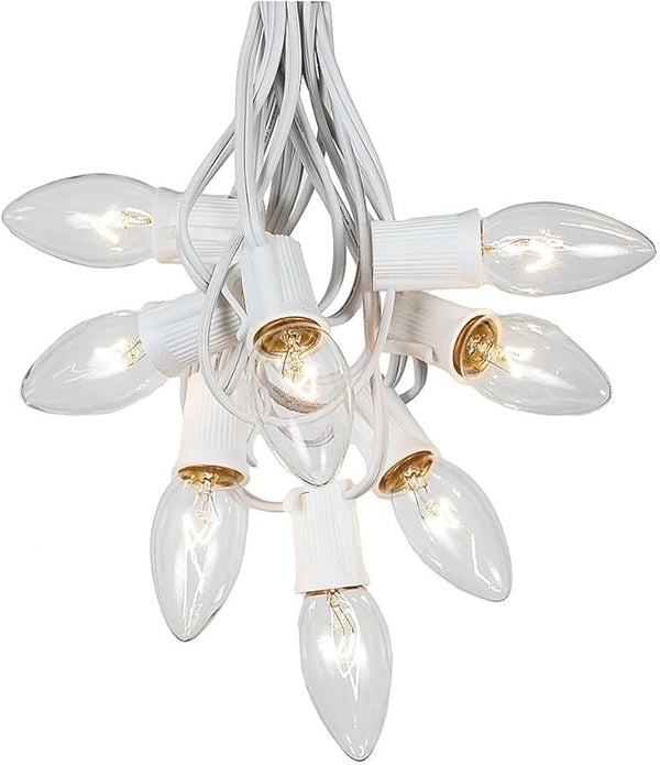 Novelty Lights Clear Hanging Incandescent Christmas String Lights - Retro Traditional C9 Indoor/Outdoor Light Set | Lumora