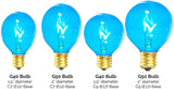 EST. LEE DISPLAY L D 1902 Indoor ＆ Outdoor G50 Globe Light Bulbs, Transparent Colored Glass, Incandescent, Steady | Lumora