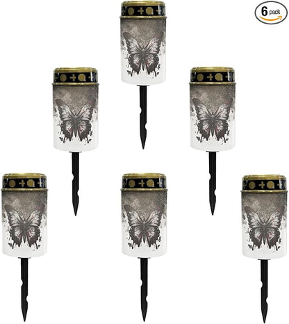 Black Butterfly Outdoor Butterfly Solar Lights Solar Pathway Lights Waterproof Solar Walkway Lights Solar Powered Lantern Landscape Lights Flameless Light