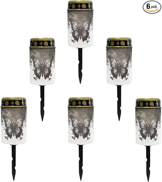 Black Butterfly Outdoor Butterfly Solar Lights Solar Pathway Lights Waterproof Solar Walkway Lights Solar Powered Lantern Landscape Lights Flameless Light