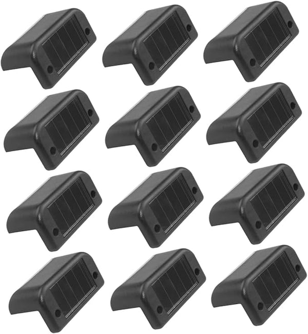 12pcs Solar Powered Waterproof LED Step Lights for Outdoor Stair Railing, Warm White Solar Deck Fence Lights for | Lumora