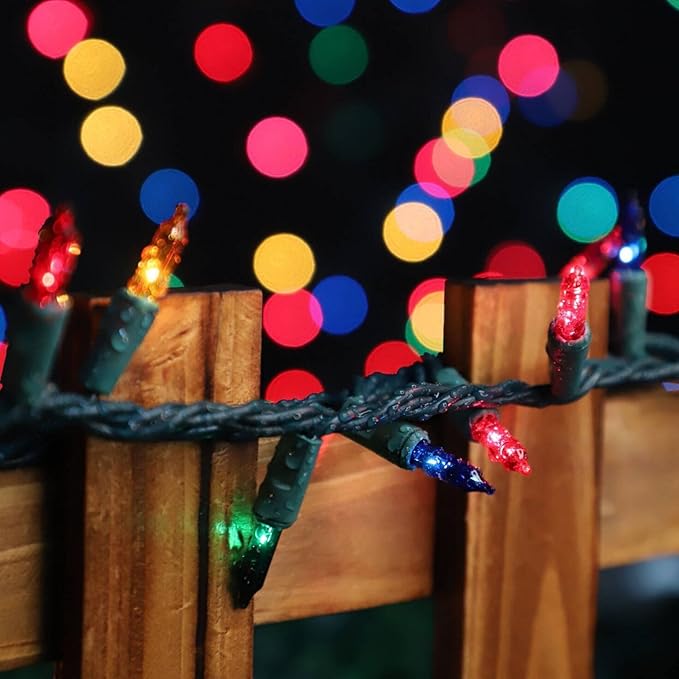LAMPHOME Easter Decorations Mini String Lights, 150 Count 31.9Ft Easter Mini Lights, Waterproof String Light Plug in Multi Christmas Lights for Indoor Garland Party Christmas Tree, Pink + Multicolor