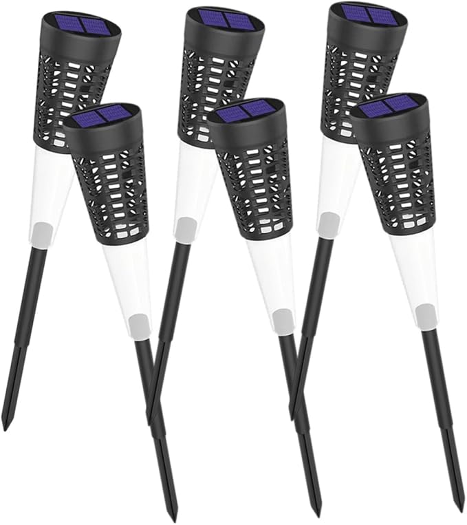 KESYOO 6pcs Solar Powered Garden Lights Outdoor Stake Lights Waterproof Yard Pathway Lamps Warm and Colorful for Patio Lawn and Courtyard Decor