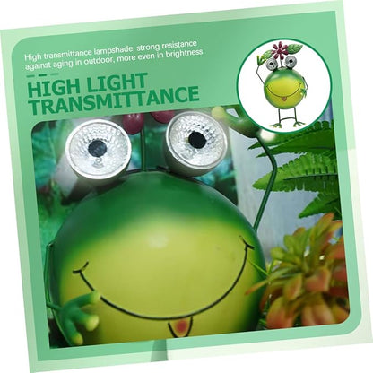 Solar Frog Garden Light Outdoor Solar Pathway Decor for Lawn Courtyard and Balcony Energy-efficient Polycrystalline High Transmittance Lampshade