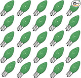 GOOTHY 25 Pack C7 Green Christmas Light Bulbs, C7 Incandescent Christmas Replacement Light Bulbs for Outdoor String | Lumora