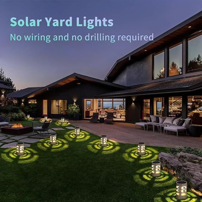 2-Pack Solar Pathway Lights Outdoor – Waterproof LED Garden Yard Lamps for Walkway, Lawn & Landscape Décor – Auto On/Off, Dusk to Dawn, Solar Powered Lighting for Driveway & Patio (2)