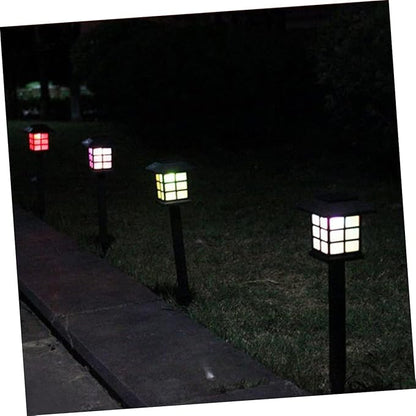 NUOBESTY 5pcs Solar Spike Lights Solar Pathway Lights Outdoor Easy Install Garden for Walkway Patio Driveway Warm