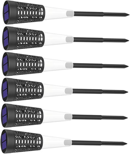 jojofuny 6pcs Solar Garden Stake Lights Warm Colorful Light for Patio Lawn Garden
