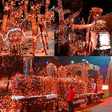 75.8FT 200 LED Extendable Orange Halloween String Lights Indoor Outdoor
