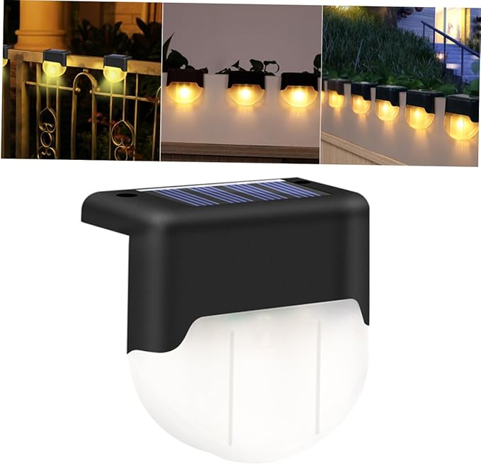 Solar Power Stair Light Warm Led Handrail Fence Lamp for Outdoor Use Easy Installation Weather Resistant for | Lumora