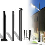 10Ft Tall Street Light Pole - Outdoor Metal Split Heavy Duty Street Lamp Post for Outside Large Solar Street Lights | Lumora