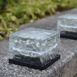 Solar Ice Cube Lights - Solar Brick Light LED Landscape Light Crystal Brick Light Outdoor Path Lights Waterproof | Lumora