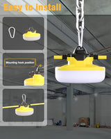 100FT LED Construction String Lights 3 Prong, 130W 16000Lm LED String Work Lights - Outdoor Security Flood Light | Lumora