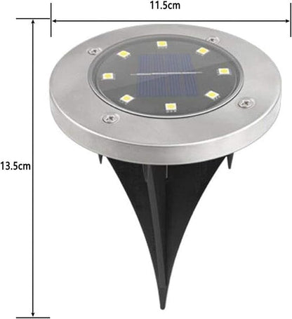 Solar Lights Outdoor Garden, IP65 Waterproof Outdoor LED Solar Pathway Lights - 8 Pieces Each with 8 LED Lights, Outdoor In-Ground Solar Lights for Landscape