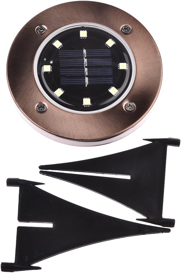 8 LED Solar Ground Lights Solar Powered Disk Lights Outdoor Solar Garden Path Lights for Lawn Pathway Yard Driveway | Lumora