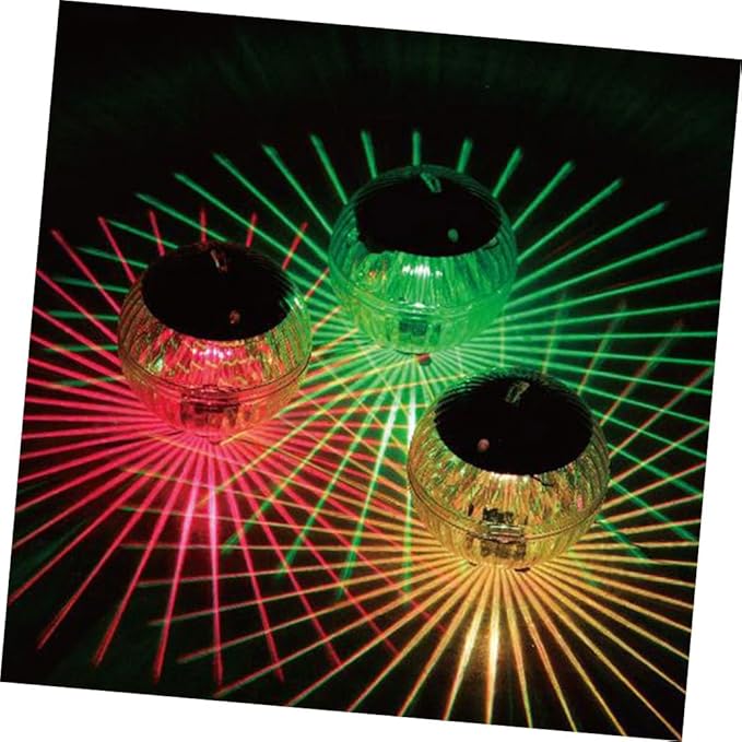 Housoutil 2pcs Solar Garden Lights Outdoor Lawn Path Lights with Colorful Led, Solar Powered Plastic Landscape Lighting for Patio and Yard Decor