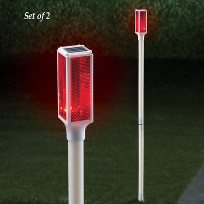 Collections Etc Solar Driveway Marker Lights - Set of 2