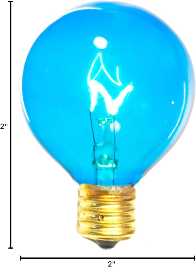 EST. LEE DISPLAY L D 1902 Indoor ＆ Outdoor G50 Globe Light Bulbs, Transparent Colored Glass, Incandescent, Steady | Lumora