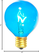 EST. LEE DISPLAY L D 1902 Indoor ＆ Outdoor G50 Globe Light Bulbs, Transparent Colored Glass, Incandescent, Steady | Lumora