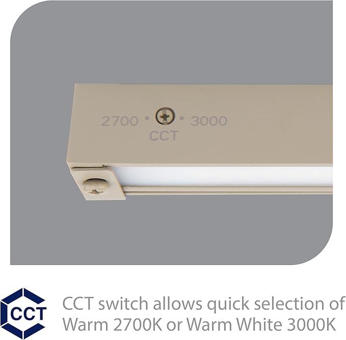 WAC Landscape Lighting, Hardscape 18in LED 12V Strip Light with Quick Release and 2-CCT 2700K-3000K in Sand