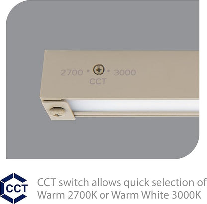 WAC Landscape Lighting, Hardscape 18in LED 12V Strip Light with Quick Release and 2-CCT 2700K-3000K in Sand