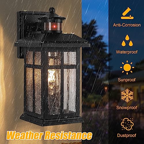 Motion Sensor Outdoor Wall Lights 2 Packs Dusk to Dawn Outdoor Lighting