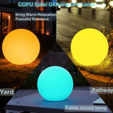 10 inch Solar Globe Light Outdoor Waterproof, Dimmable 16 Colors RGB Solar Balls for Garden w/Remote, Glowing Orb | Lumora