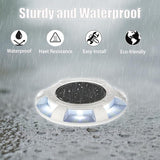 6 Pack Solar Driveway/Solar Deck Marine/ LEDs Dock Lights Solar Powered Warning Step Light Outdoor Waterproof with | Lumora
