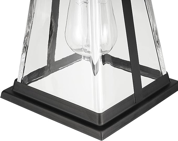 Globe Electric 44697 Merle 1-Light Outdoor Wall Sconce, Bronze, Clear Glass Shade, Brown, Bulb Not Included | Lumora