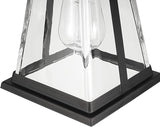 Globe Electric 44697 Merle 1-Light Outdoor Wall Sconce, Bronze, Clear Glass Shade, Brown, Bulb Not Included | Lumora
