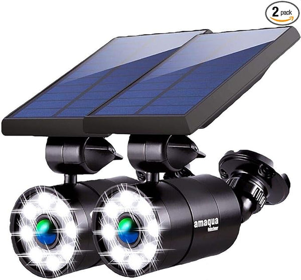 Solar Motion Sensor Lights Outdoor Waterproof Solar Motion Spot Lights for Outside Garden Patio Garage Deck Post | Lumora