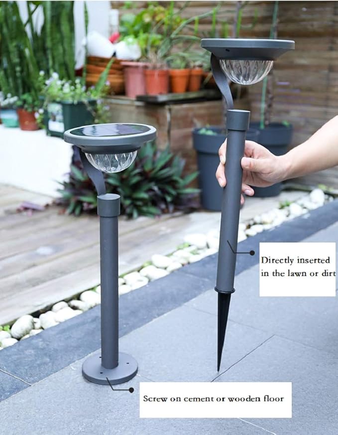 2 in 1 Solar Pathway Lights, Solar Shadow Lights Outdoor Warm White Waterproof Stainless Steel Automatic Solar | Lumora