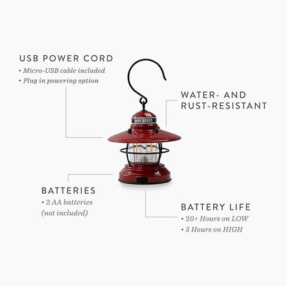 Edison Mini Lantern Red / 3-Pack