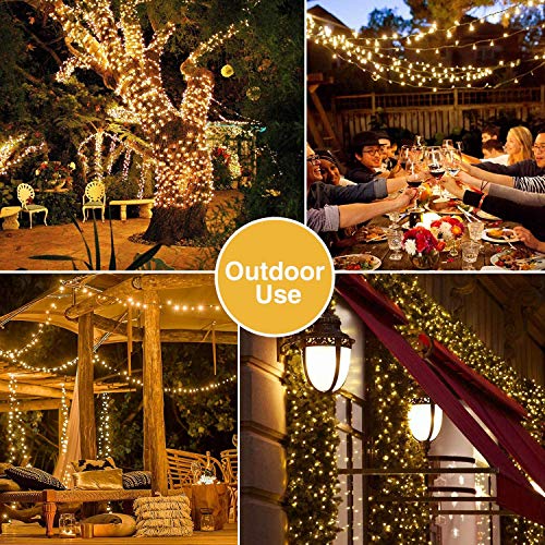 JMEXSUSS 500 LED Warm White Christmas Tree Lights Plug in