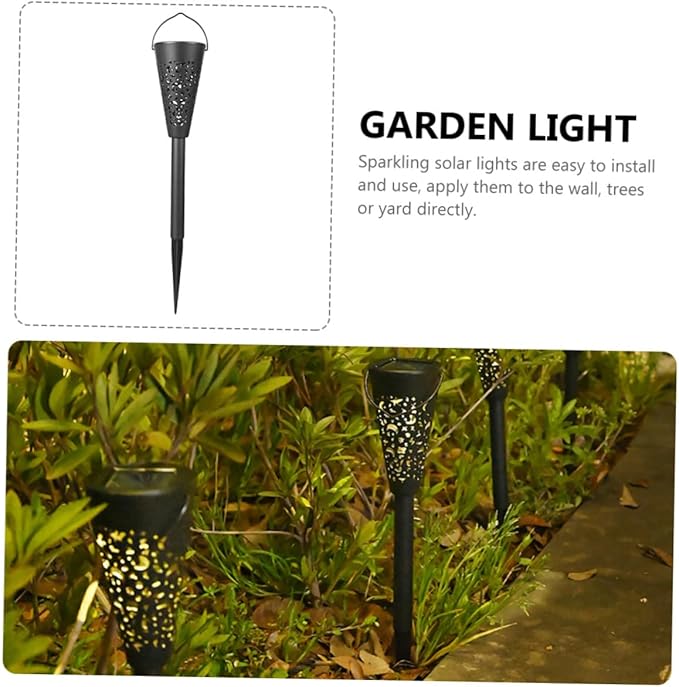 Homoyoyo Solar Garden Path Lights Outdoor Waterproof Lawn Lighting Warm White Solar Outdoor Lights for Yard and Patio Landscape Decor