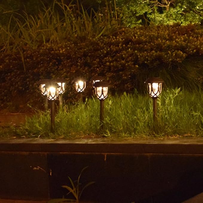 SUPVOX 2pcs Solar Outdoor Stake Lights LED Garden Lawn Lamps Warm Light Decorative Ground Plug for Pathway Patio | Lumora