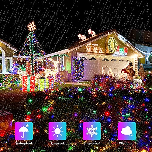 JMEXSUSS 300 LED Multicolor Christmas Tree Lights Plug in