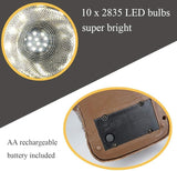SunKite Solar Powered Rock Light, 4 Pack 10 LED Waterproof Garden Stone Lights Outdoor Landscaping Spotlights, Yard | Lumora
