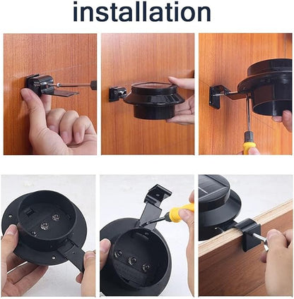 6-Pack Solar Gutter Led Lights, Outdoor Solar Fence Lights Deck Lights for Eaves Garden Landscape Yard (White)