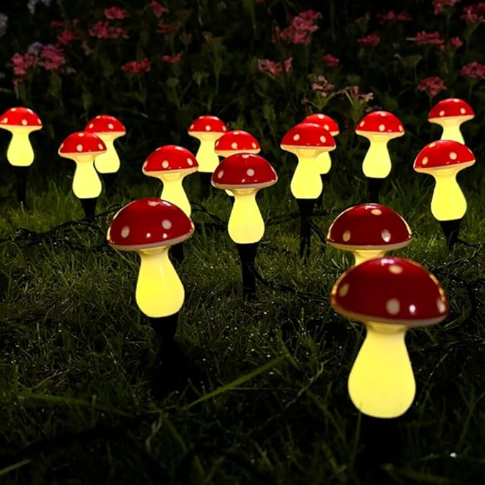 12pk,Cute Solar Lights,Outdoor Path Lights,8 Modes Waterproof Lamp Outside Garden Lights for Pathway Lawn Patio | Lumora