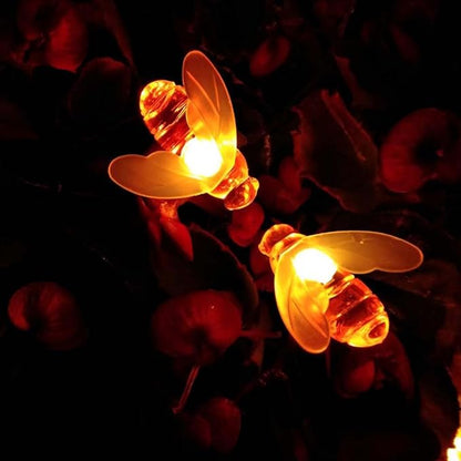 Solar Honeybee String Lights, 50 LEDs Solar Powered Bee String Lights Outdoor Honeybee Fairy Lights for Home,Gardens,Park,Patios Decoration.